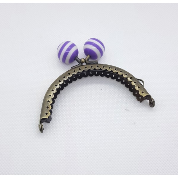 Boquilla con perla morada/blanca