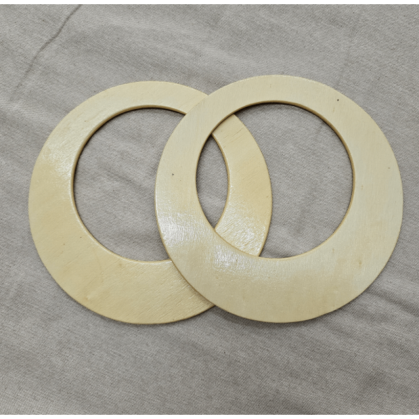 Asas circulares de madera clarita