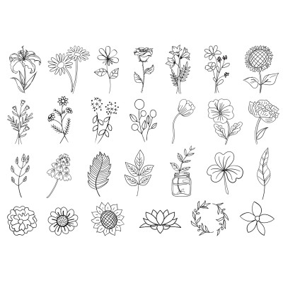 Sticker de bordado (flores)