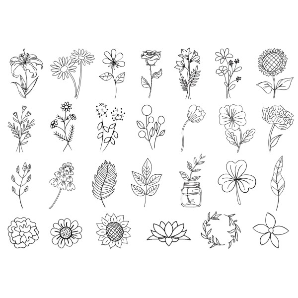 Sticker de bordado (flores)