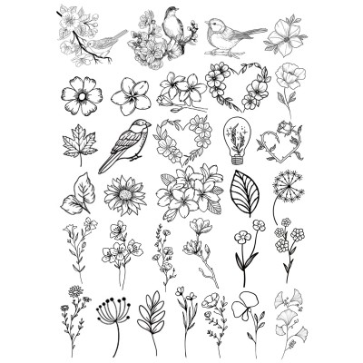 Sticker de bordado (flores...