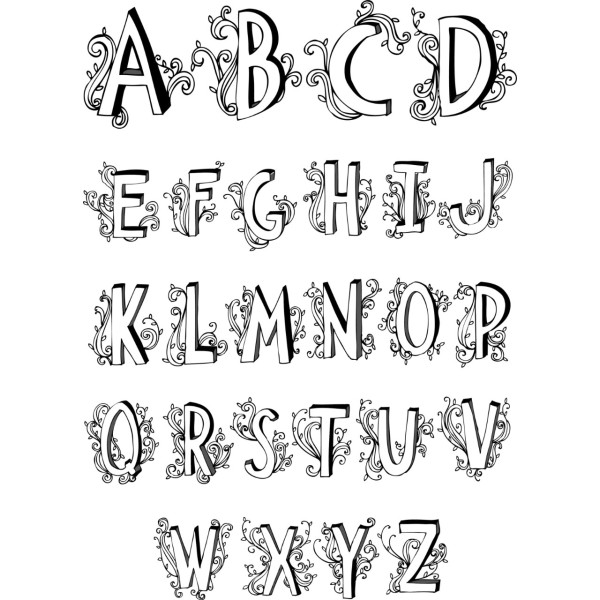 Sticker de bordado (Abecedario trival)