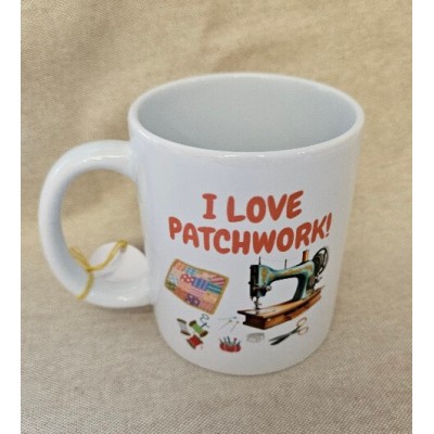 Taza I love patchwork