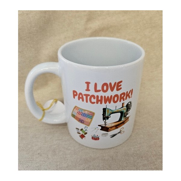 Taza I love patchwork